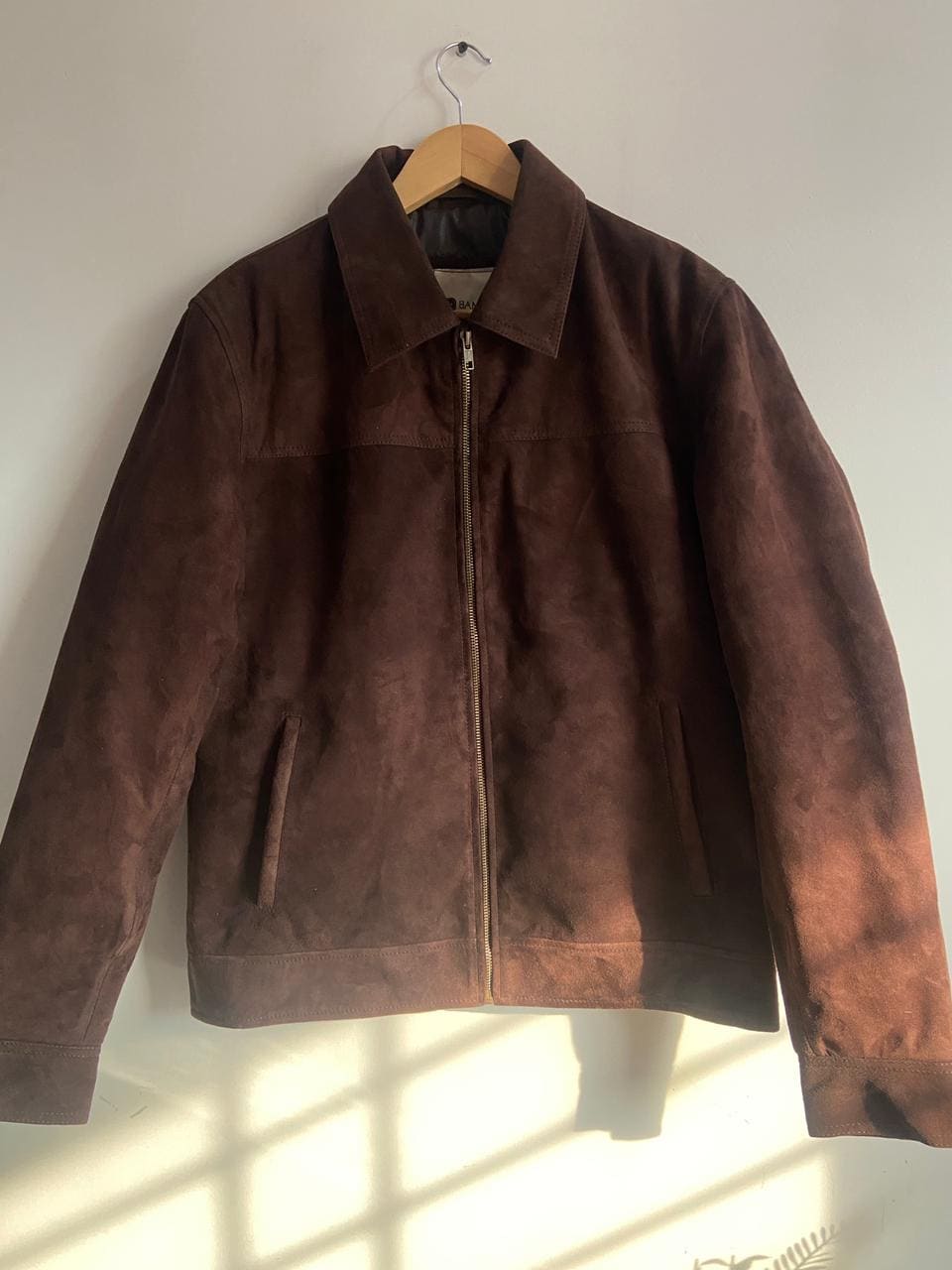 Men's Handmade Brown Suede Bomber Jacket | Vintage Style