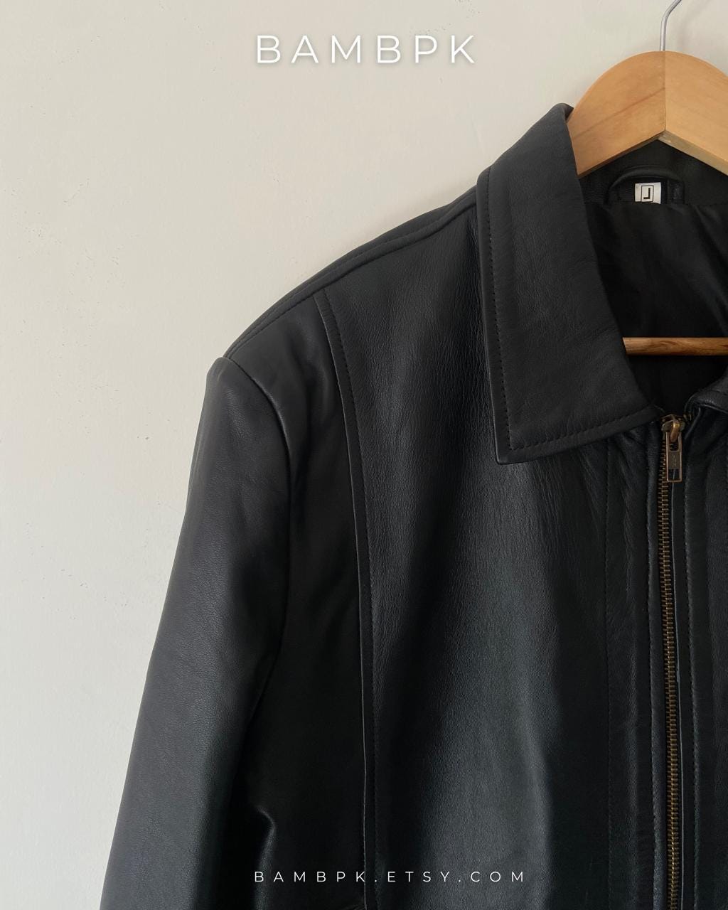 Men's Black Sheep Leather Jacket | Handmade Minimalist Outerwear