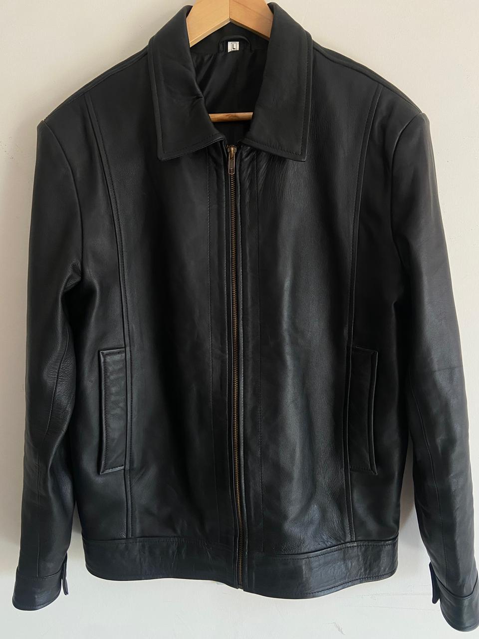 Men's Black Sheep Leather Jacket | Handmade Minimalist Outerwear