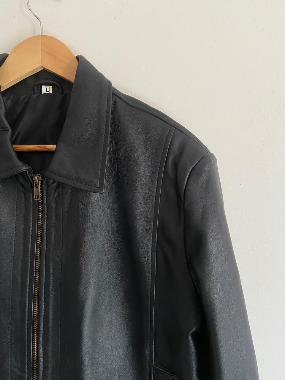 Men's Black Sheep Leather Jacket | Handmade Minimalist Outerwear