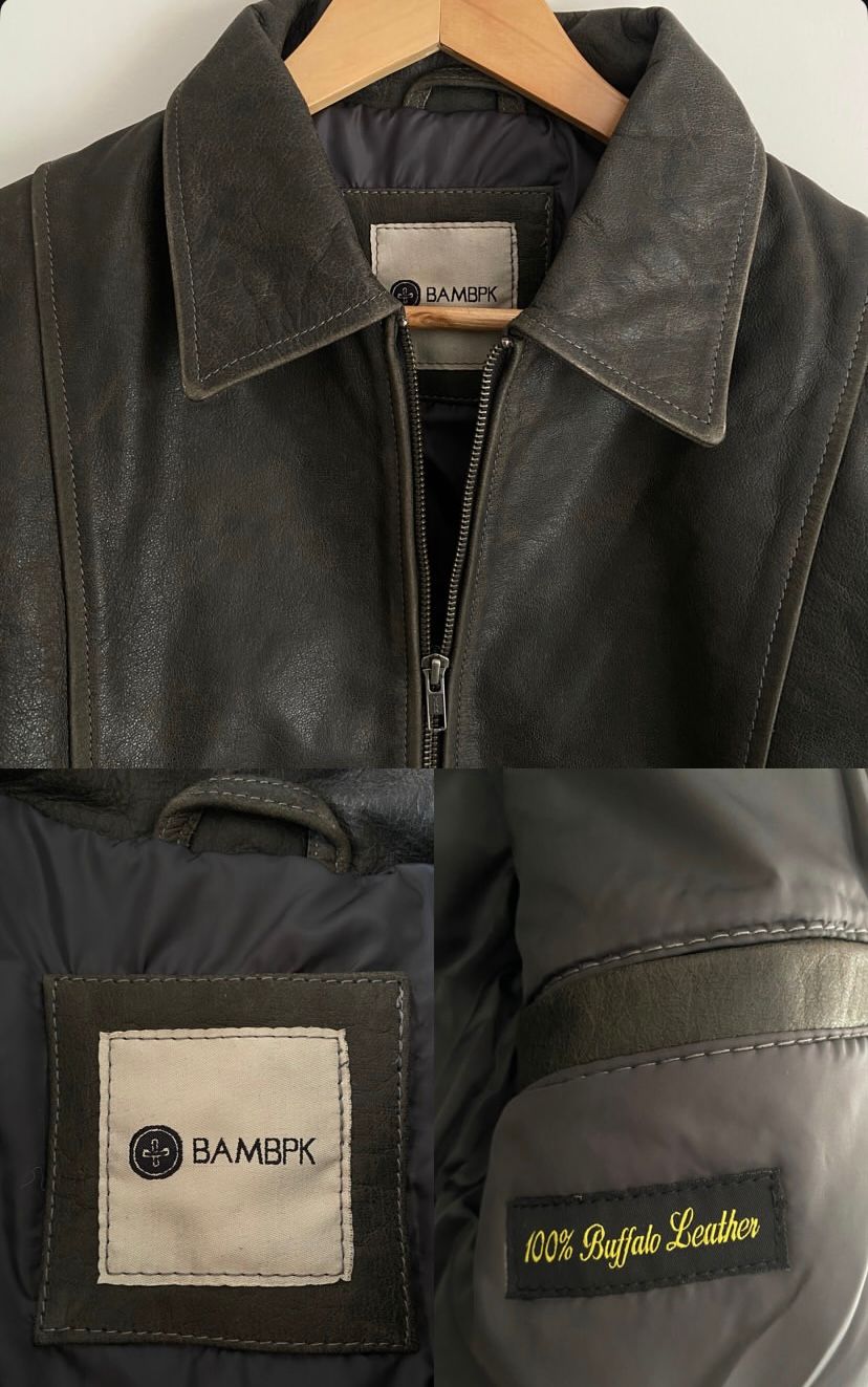 Distressed Leather Bomber Jacket – Women's Vintage Cropped Green Coat