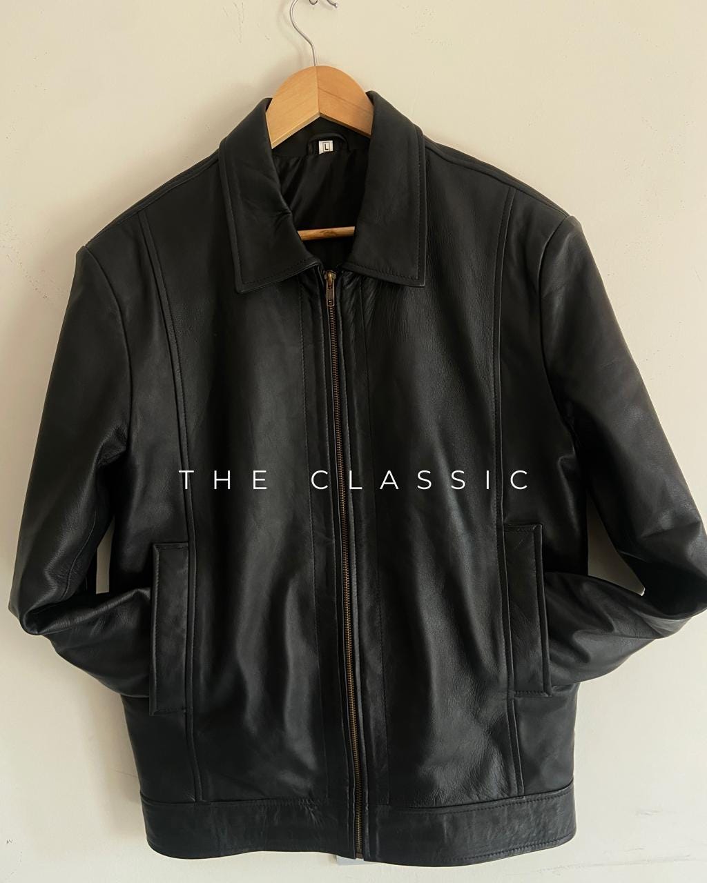Men's Black Sheep Leather Jacket | Handmade Minimalist Outerwear