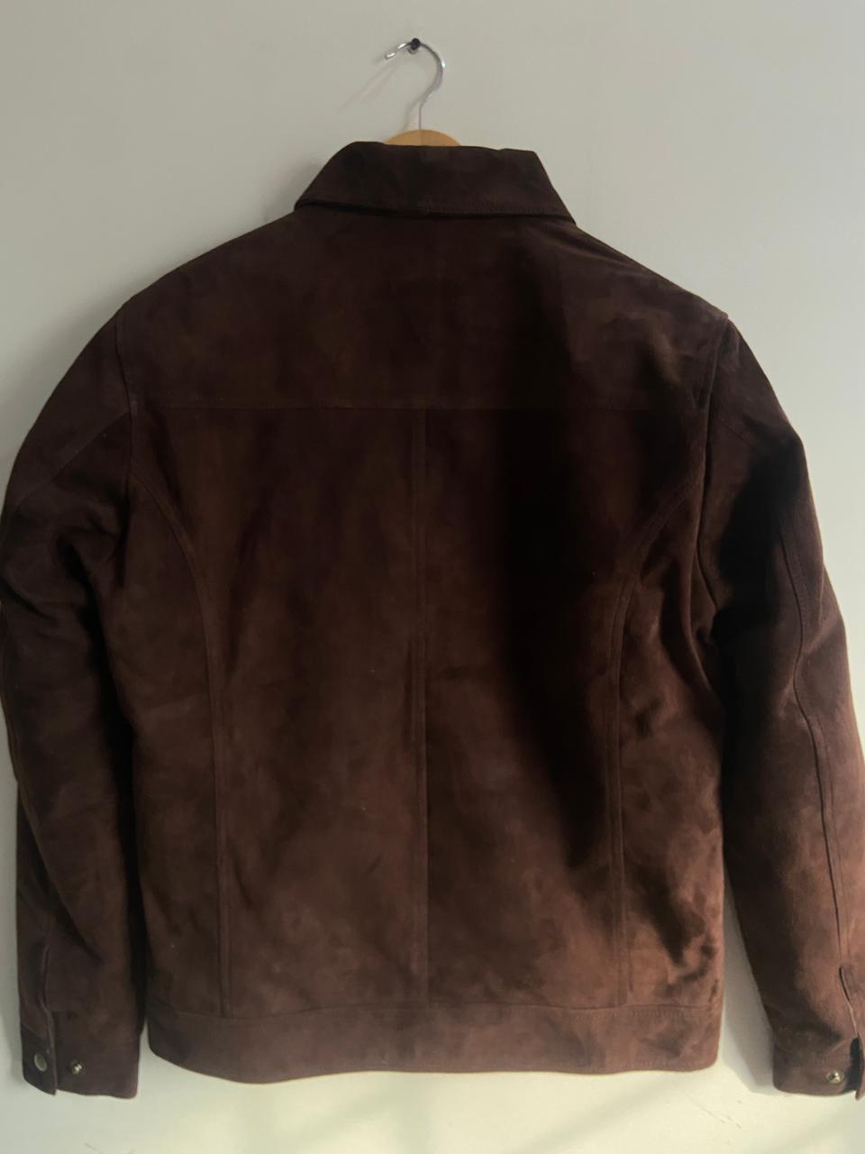 Men's Handmade Brown Suede Bomber Jacket | Vintage Style