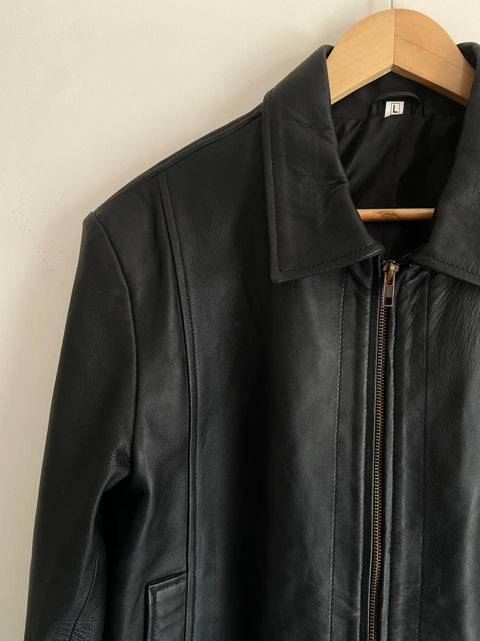 Men's Black Sheep Leather Jacket | Handmade Minimalist Outerwear